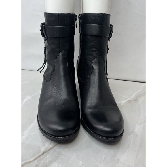 Kennel Schmerger Leather Black Ankle Boot Bootie Mid Heel Sz Uk 5.5 Eu 38.5 Us 8 - Picture 4 of 12